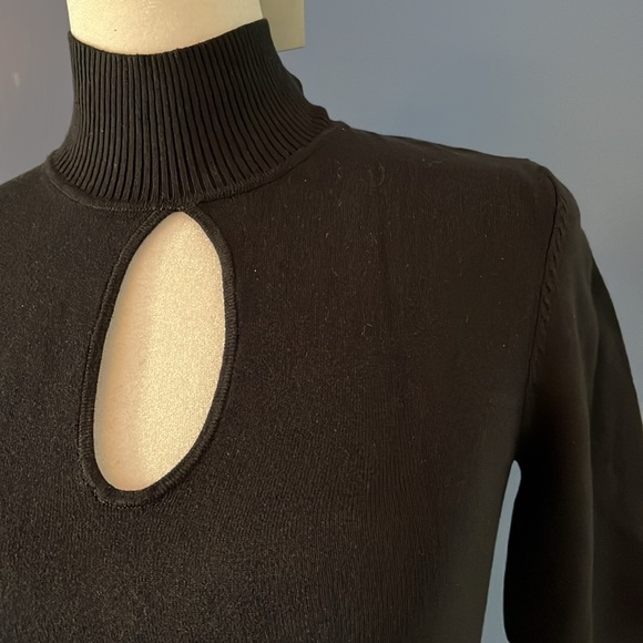 Cache silk blend, turtleneck with key hole - Picture 10 of 11